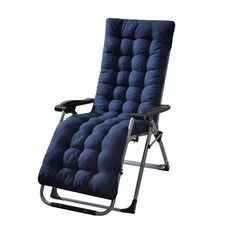 Cuscino per poltrona reclinabile da giardino ispessito 170x53x8 cm Cuscino per sedia a dondolo da giardino (blu navy)
