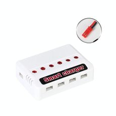 Caricatore USB per drone con batteria al litio da uno a sei da 3,7 V, colore: porta JST bianca