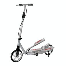 Monopattino per adulti, monopattino per disabili a due ruote, bici a pedali a doppia ala, modello: pieghevole argento
