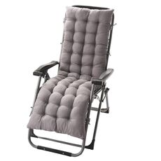 Cuscini reclinabili per la casa morbidi e spessi 125x48x8 cm Cuscini per sedie a dondolo da giardino (grigio)