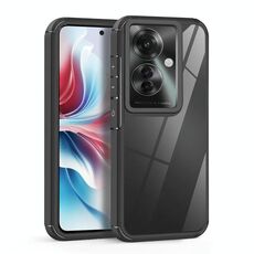 Per OPPO Reno11 F 5G Custodia per telefono antiurto trasparente in acrilico + TPU (nera)