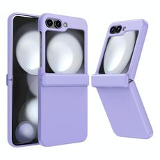 Per Samsung Galaxy Z Flip6 5G Custodia per telefono con cerniera a copertura totale (viola chiaro)