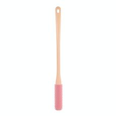Spazzola per il lavaggio dei piedi Spazzola per la pulizia delle dita asciutte e bagnate e anti-prurito, Stile: Setola lunga (Rosa)