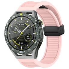 Per Huawei Watch GT3 SE cinturino in silicone con fibbia magnetica pieghevole da 22 mm (rosa)