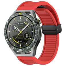 Per Huawei Watch GT3 SE cinturino in silicone con fibbia magnetica pieghevole da 22 mm (rosso)