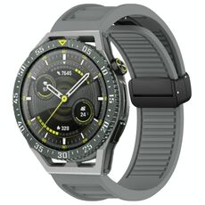 Per Huawei Watch GT3 SE cinturino in silicone con fibbia magnetica pieghevole da 22 mm (grigio)