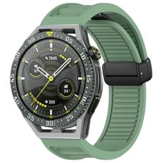 Per Huawei Watch GT3 SE 22mm Cinturino in silicone con fibbia magnetica pieghevole (verde)