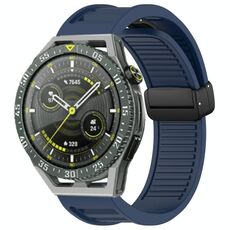 Per Huawei Watch GT3 SE cinturino in silicone pieghevole con fibbia magnetica da 22 mm (blu notte)