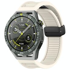Per Huawei Watch GT3 SE 22mm Cinturino in silicone con fibbia magnetica pieghevole (Starlight)