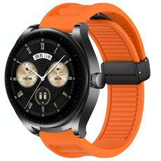 Per Huawei Watch Buds cinturino in silicone con fibbia magnetica pieghevole da 22 mm (arancione)
