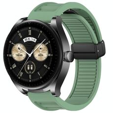 Per Huawei Watch Buds cinturino in silicone pieghevole con fibbia magnetica da 22 mm (verde)