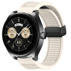 Per Huawei Watch Buds cinturino in silicone con fibbia magnetica pieghevole da 22 mm (Starlight)