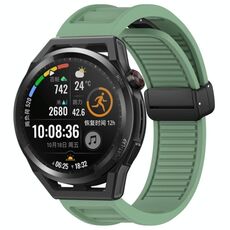 Per Huawei Watch GT Runner cinturino in silicone pieghevole con fibbia magnetica da 22 mm (verde)