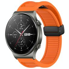 Per Huawei GT2 Pro cinturino in silicone con fibbia magnetica pieghevole da 22 mm (arancione)