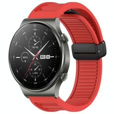 Per Huawei GT2 Pro cinturino in silicone con fibbia magnetica pieghevole da 22 mm (rosso)