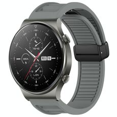 Per Huawei GT2 Pro cinturino in silicone con fibbia magnetica pieghevole da 22 mm (grigio)