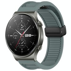 Per Huawei GT2 Pro 22 mm cinturino in silicone con fibbia magnetica pieghevole (ciano roccia)