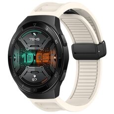 Per Huawei Watch GT 2E cinturino in silicone con fibbia magnetica pieghevole da 22 mm (Starlight)