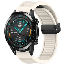 Per Huawei GT2 46mm 22mm cinturino in silicone con fibbia magnetica pieghevole (Starlight)