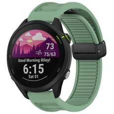 Per cinturino in silicone con fibbia magnetica pieghevole Garmin Forerunner 255 da 22 mm (verde)