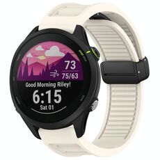 Per cinturino in silicone con fibbia magnetica pieghevole Garmin Forerunner 255 da 22 mm (Starlight)