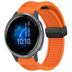 Per cinturino in silicone con fibbia magnetica pieghevole Garmin Venu 2 da 22 mm (arancione)