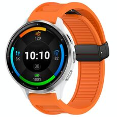 Per cinturino in silicone con fibbia magnetica pieghevole Garmin Venu 3 da 22 mm (arancione)
