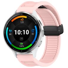 Per cinturino in silicone con fibbia magnetica pieghevole Garmin Venu 3 da 22 mm (rosa)