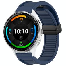 Per cinturino in silicone pieghevole con fibbia magnetica Garmin Venu 3 da 22 mm (blu notte)