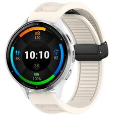 Per cinturino in silicone pieghevole con fibbia magnetica Garmin Venu 3 da 22 mm (Starlight)