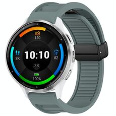 Per cinturino in silicone pieghevole con fibbia magnetica Garmin Venu 3 da 22 mm (ciano roccia)