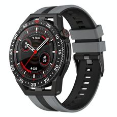 Per Huawei Watch GT3 SE 22mm cinturino sportivo in silicone bicolore (grigio + nero)