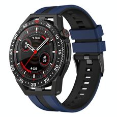 Per Huawei Watch GT3 SE 22mm cinturino sportivo in silicone bicolore (blu + nero)