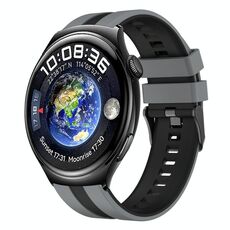 Per Huawei Watch 4 22mm cinturino sportivo in silicone bicolore (grigio + nero)