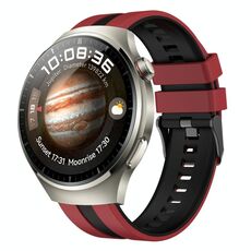 Per Huawei Watch 4 Pro 22mm cinturino sportivo in silicone bicolore (rosso + nero)