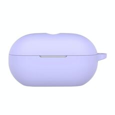 Custodia protettiva in silicone per auricolari wireless Beats Solo Buds con foro (viola)