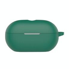 Custodia protettiva in silicone per auricolari wireless Beats Solo Buds con foro (verde scuro)
