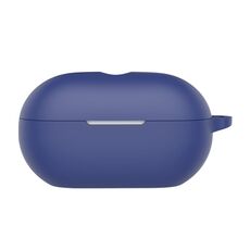 Custodia protettiva in silicone per auricolari wireless Beats Solo Buds con foro (blu notte)