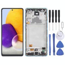 Per Samsung Galaxy A72 4G SM-A725 6,43 pollici Display LCD originale digitalizzatore assemblaggio completo con cornice (blu)