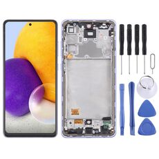 Per Samsung Galaxy A72 4G SM-A725 6,43 pollici Display LCD originale digitalizzatore assemblaggio completo con cornice (viola)