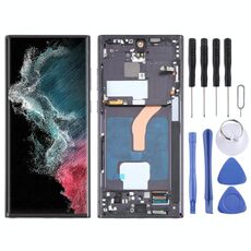 Per Samsung Galaxy S22 Ultra 5G SM-S908B Digitalizzatore schermo LCD originale assemblaggio completo con cornice (nero)