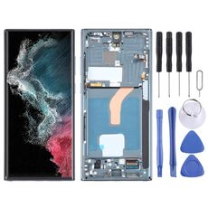 Per Samsung Galaxy S22 Ultra 5G SM-S908B Schermo LCD originale Digitizer assemblaggio completo con cornice (verde)