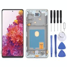 Per Samsung Galaxy S20 FE SM-G780F 6,43 pollici OLED LCD Screen Digitizer assemblaggio completo con cornice (Argento)