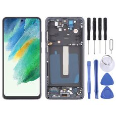 Per Samsung Galaxy S21 FE 5G SM-G990B 6,43 pollici OLED LCD Screen Digitizer Assembly completo con telaio (nero)