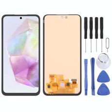 Per Samsung Galaxy A55 SM-A556B 6,43 pollici OLED LCD Screen Digitizer assemblaggio completo con cornice (blu scuro)