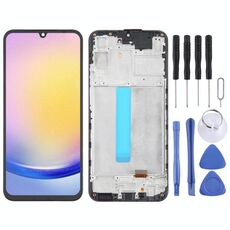 Per Samsung Galaxy A25 SM-A256B 6,43 pollici OLED LCD Screen Digitizer Assembly completo con telaio (nero)