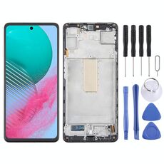 Per Samsung Galaxy M54 SM-M546B Display LCD OLED digitalizzatore assemblaggio completo con cornice (nero)