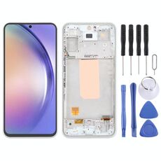 Per Samsung Galaxy A54 5G SM-A546 6,43 pollici OLED LCD Screen Digitizer assemblaggio completo con cornice (Bianco)