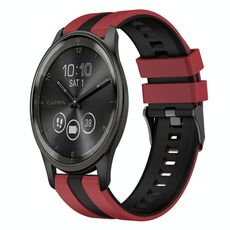 Per cinturino sportivo in silicone bicolore GarminMove Trend da 20 mm (rosso + nero)