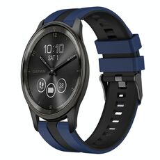 Per cinturino sportivo in silicone bicolore GarminMove Trend da 20 mm (blu + nero)